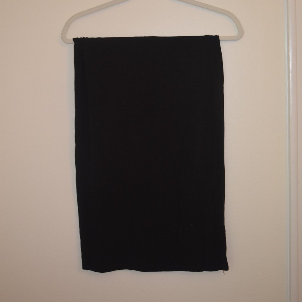 Black bodycon midi skirt